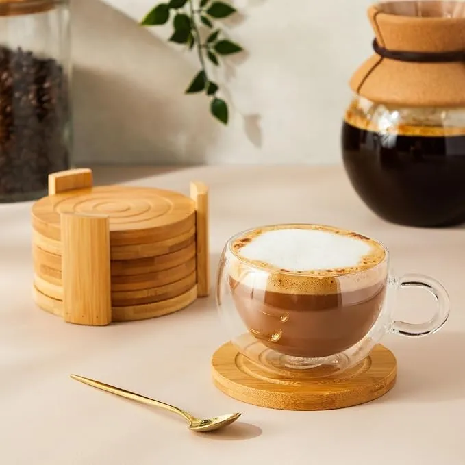 Bamboo Drink Coaster Set