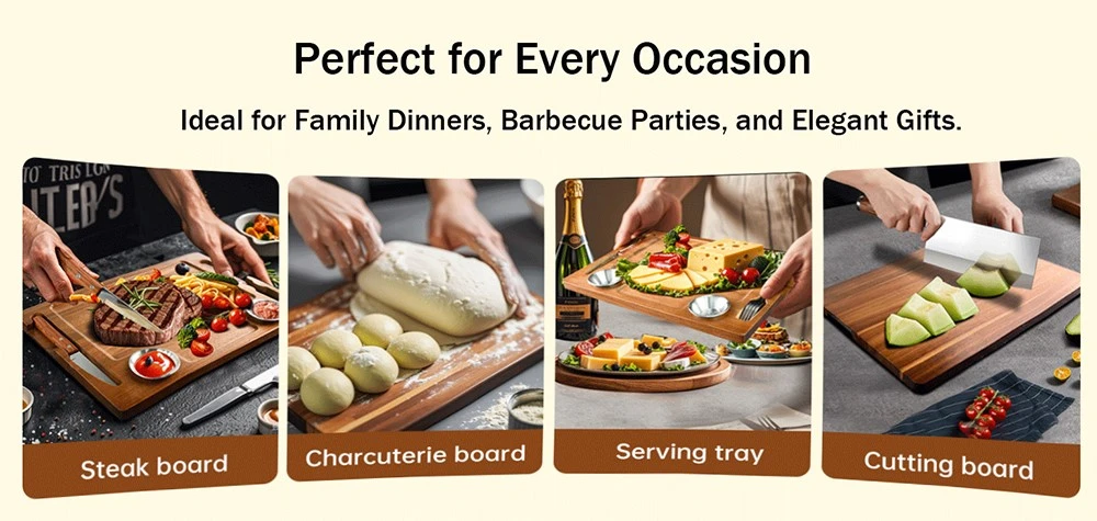 Acacia Wood Steak Board Set3 Acacia Wood Steak Board Set3